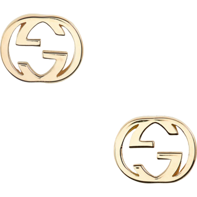 Gucci Interlocking 18ct Yellow Gold Stud Earrings