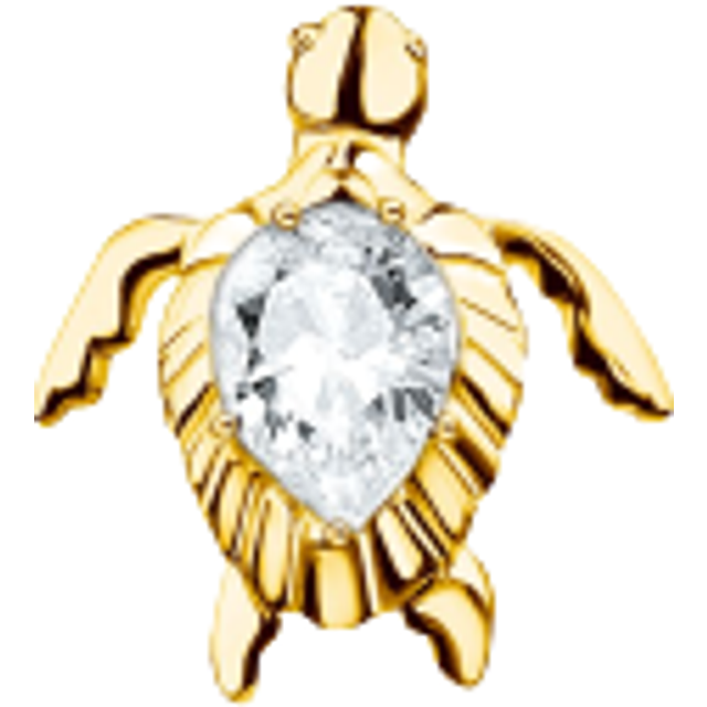 Thomas Sabo Single ear stud turtle gold white H2235-414-14 - yellow gold-coloured/white - one size