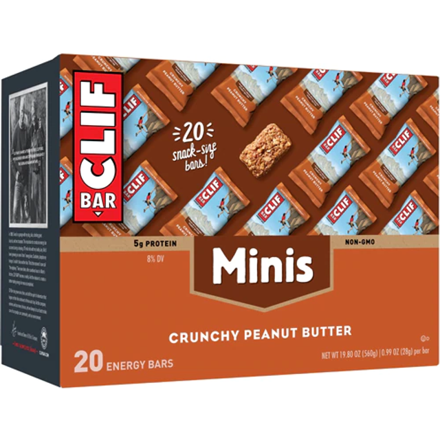 Clif Bar Non-GMO Energy Mini Bars Crunchy Peanut Butter 20 Mini Bars