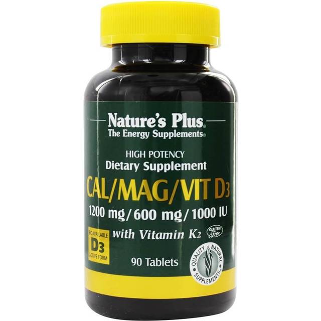 NaturesPlus  Cal/Mag/Vit D3 with Vitamin K2  90 Tablets
