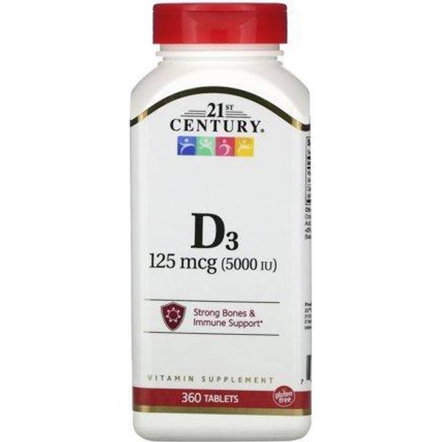 21st Century  Vitamin D3  125 mcg (5 000 IU)  360 Tablets
