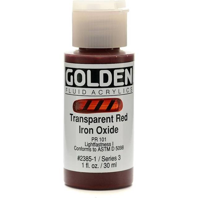 Golden Fluid Acrylic Paint 30ml Transparent Red Iron Oxide