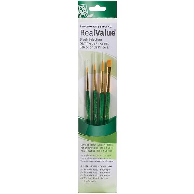 Gold Taklon Real Value Brush Set-4/Pkg