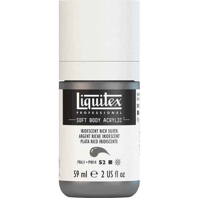 Liquitex Soft Body Acrylic 237ml - Iridescent Rich Silver Series 2 - Iridescent Rich Silver - Series 2