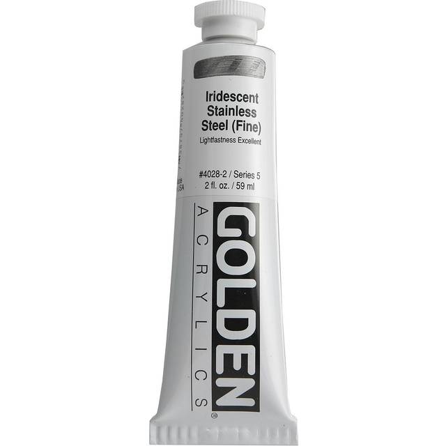 Golden Heavy Body Acrylic 59ml Iridescent Stainless Steel (Fine) Series 5 - Silver