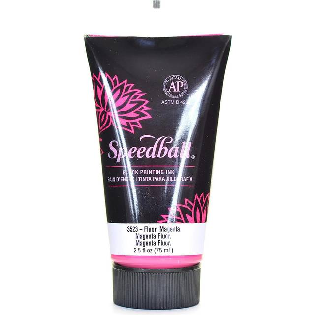 Speedball Water-Soluble Block Printing Ink Fluo Magenta 2.5oz - Purple