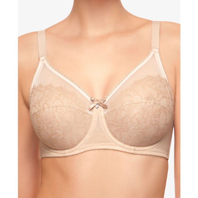 Wacoal bra size 32g 34d beige nude retro chic full figured underwired toast