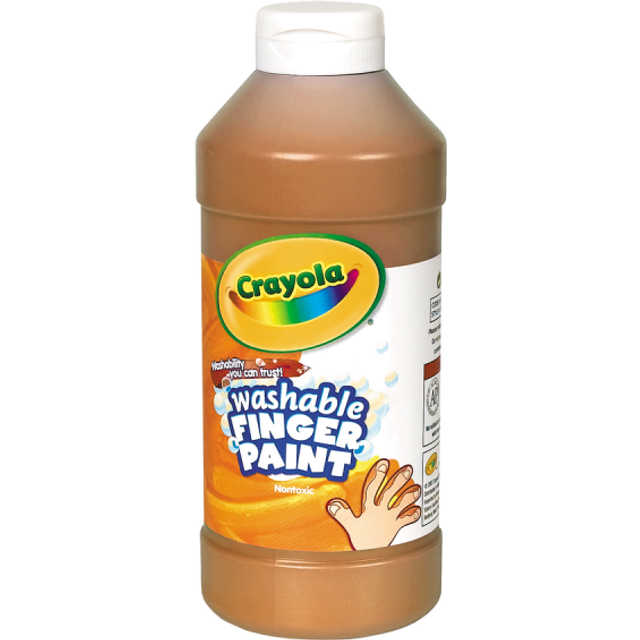 Crayola Washable Finger Paint - Brown (16 Oz)  Toddler Paint for Arts & Crafts  Kids Classroom Supplies  Nontoxic & Easy To Clean