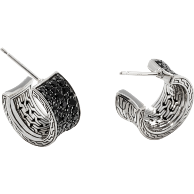 John Hardy Silver Treated Black Sapphire & Black Spinel Essentials Earrings