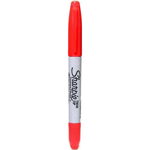Sanford Ink Corporation Twin Tip Permanent Marker  Fine/Ultra Fine Point  Red Ink