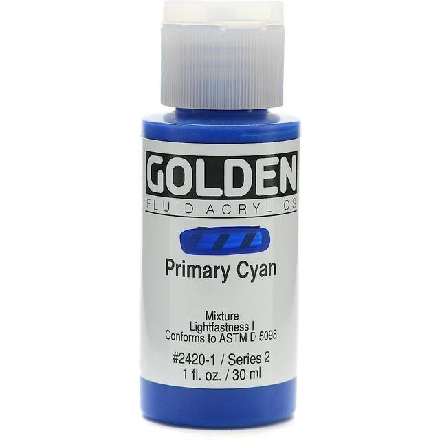 Golden Fluid Acrylic Paint 30ml Primary Cyan