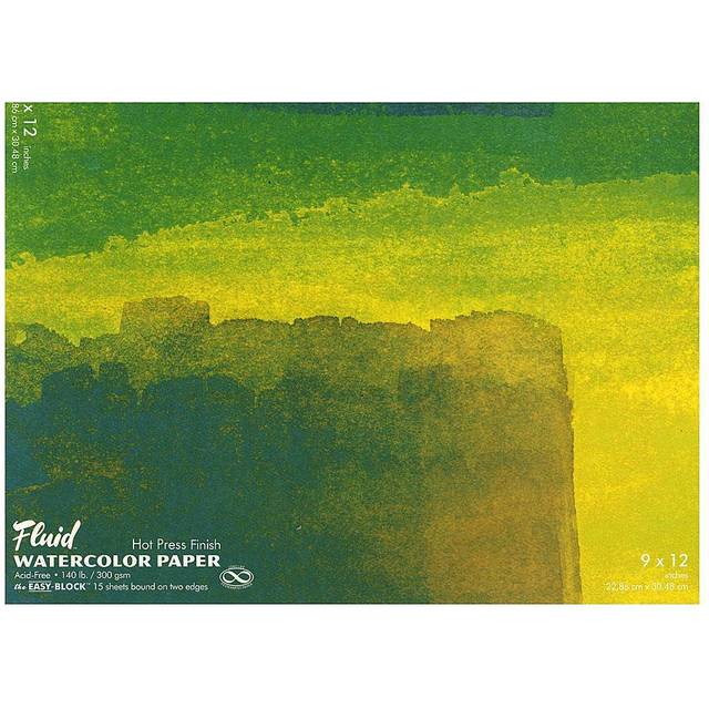 Global : Fluid Easy Block : Watercolour Paper : 300gsm : 9x12in : Hot Pressed