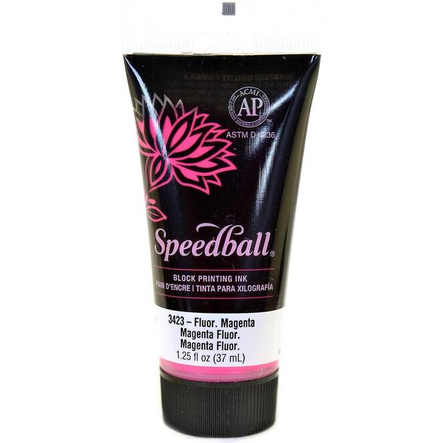 Speedball : Relief Ink : Water-soluble : 37ml (1.5oz) : Fluorescent Magenta