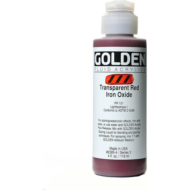 Golden Fluid Acrylic Paint 118ml Transparent Red Iron Oxide