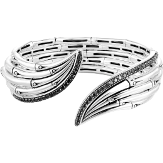 John Hardy Silver Treated Black Sapphire & Black Spinel Bamboo Bracelet