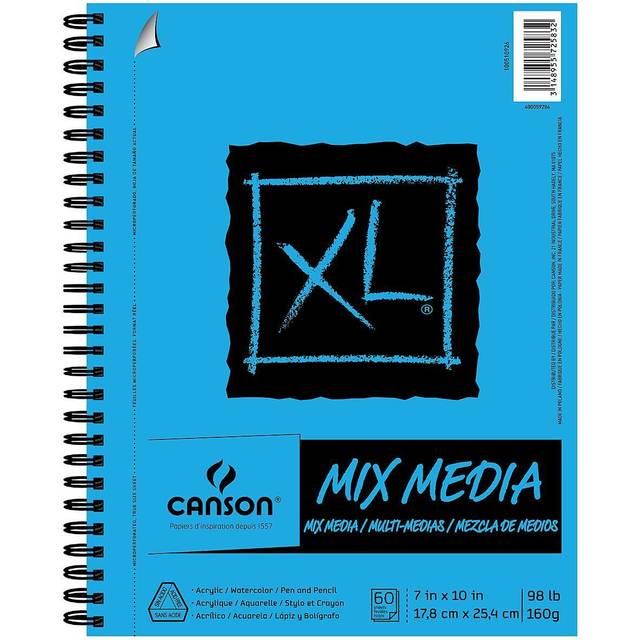 "Canson XL Spiral Multi-Media Paper Pad 7""X10""-60 Sheets"