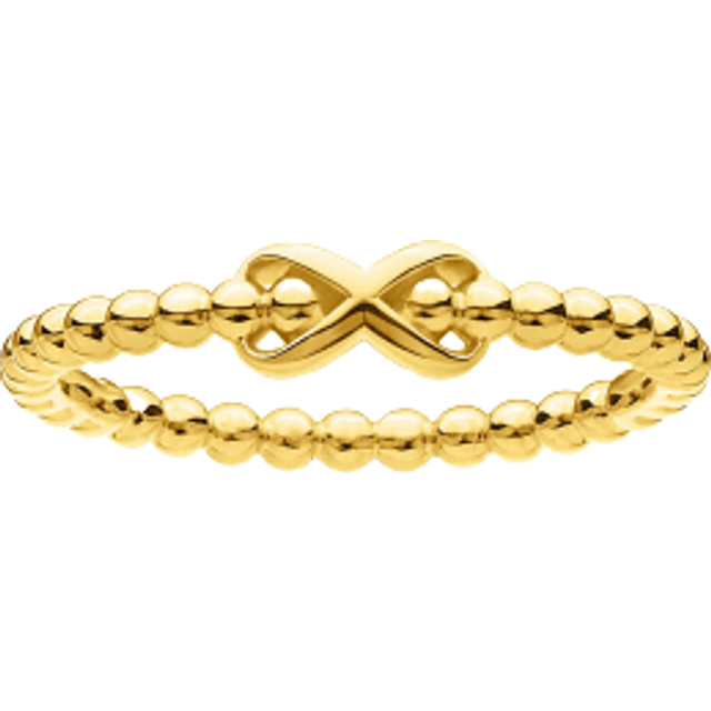 Thomas Sabo Ring dots with infinity gold yellow gold coloured TR2320-413-39-50 - yellow gold-coloured