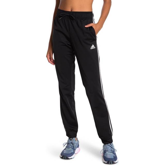 adidas Women's Essentials Fleece Tapered Cuff Pants  Black  Large