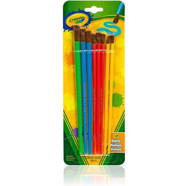 Crayola Paint Brush Set - Assorted Colors (8 Pieces)  Painting Supplies for Kids  Great for Kids Classrooms & Art Projects  Ages 3+