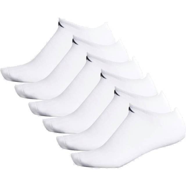 adidas Men's Athletic Cushioned No Show Socks with Arch Compression for a Secure fit 6-Pair  White/Black  X-Large