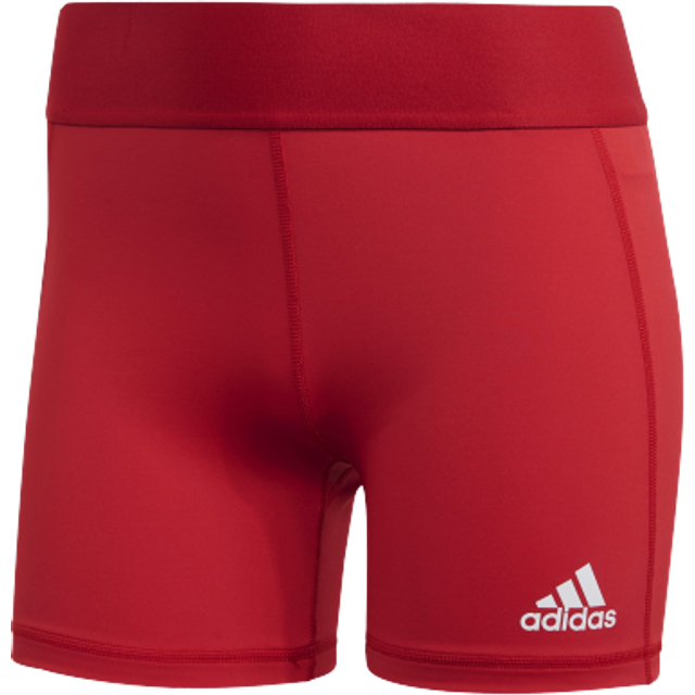 adidas Women's Tech Fit 4"  Spandex Short-red-m