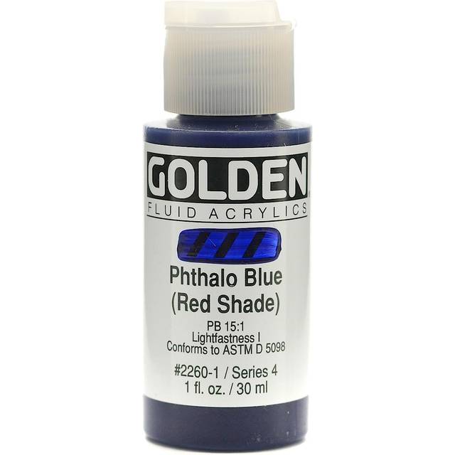 Golden Fluid Acrylic Paint 30ml Phthalo Blue (Red Shade)