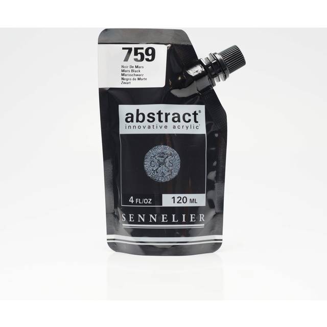 Sennelier Abstract Acrylic Paint 120ml - Mars Black (Satin) - Grey