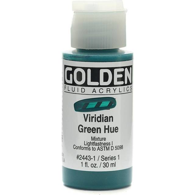 Golden Fluid Acrylic 30ml Viridian Green Hue Series 1 - Viridian Green Hue I