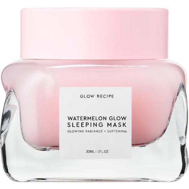 Glow Recipe Watermelon Glow Sleeping Mask Mini - Travel-Size Overnight Face Mask with Hydrating Hyaluronic Acid, Exfoliating AHA + Watermelon Extract