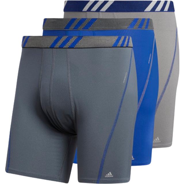 adidas Men's Sport Performance Mesh Boxer Brief Underwear (3-pack)  On