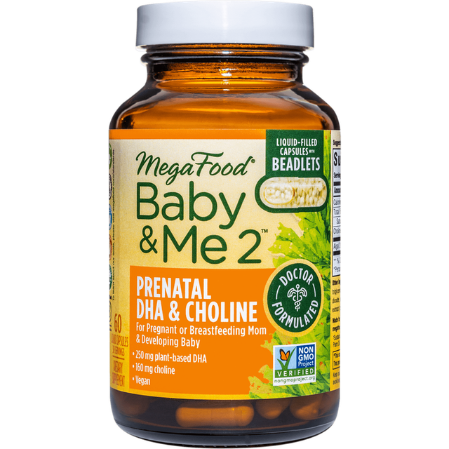 MegaFood  Baby & Me 2  DHA & Choline  60 Liquid Capsules