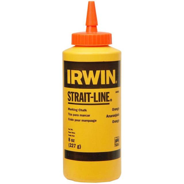IRWIN Tools STRAIT-LINE High-Visibility Marking Chalk  8-ounce  Orange (64905ZR)  Pack of 1