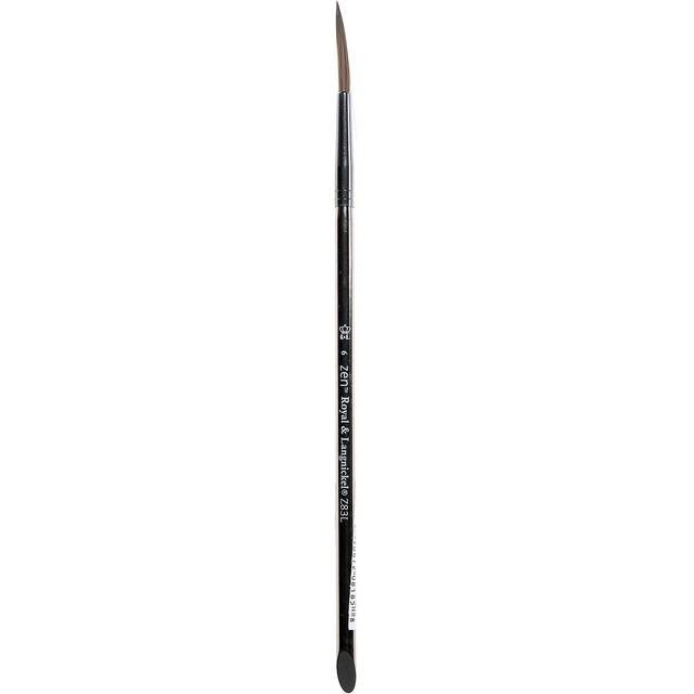 Royal Brush Zen Series 83 Synthetic Watercolor with Scraper Short Handle Brush  Script Liner  6