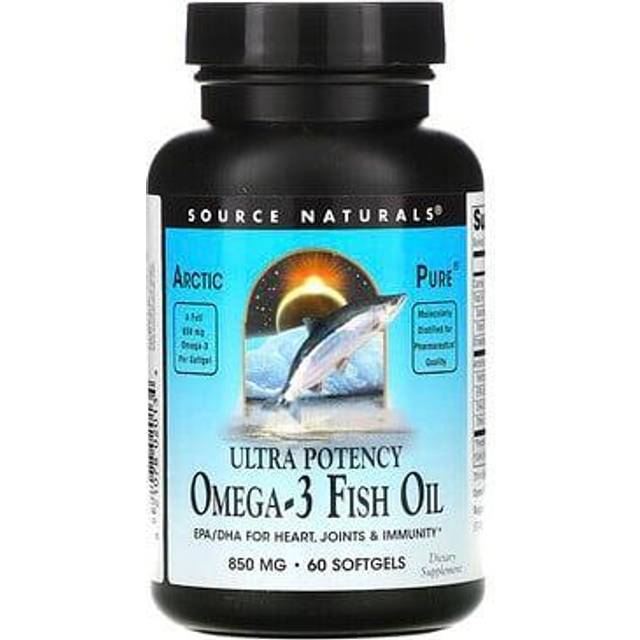 Source Naturals  Arctic Pure  Ultra Potency Omega-3 Fish Oil  850 mg  60 Softgels