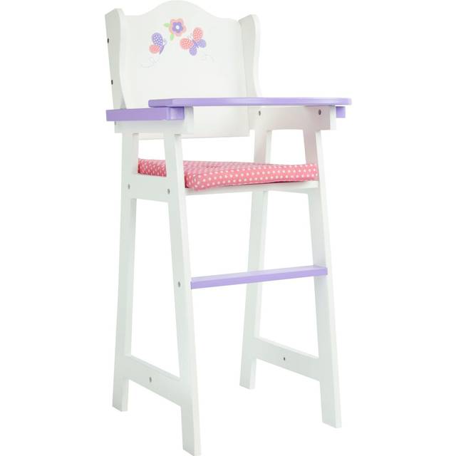 Olivia's Little World Little Princess Kids Baby Doll High Chair Purple, White