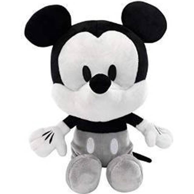 Lambs & Ivy Disney Baby Mickey Mouse Plush Stuffed Animal Toy, Black/White