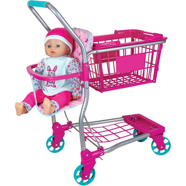 "Lissi Shopping Cart with 16"" Baby Doll"