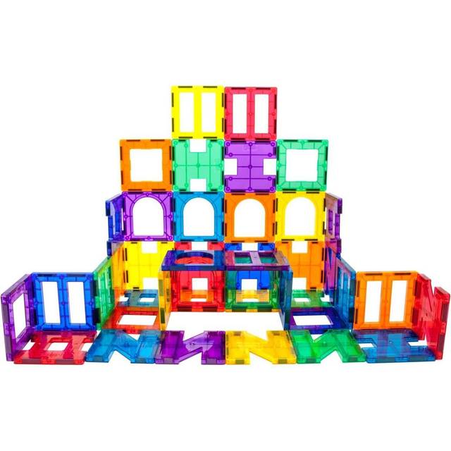 PicassoTiles PT42 Designer Artistry Kit 42pcs Set Magnet Building Tiles Clear Colour Magnetic 3D Building Block - Creativity Beyond Imagination!