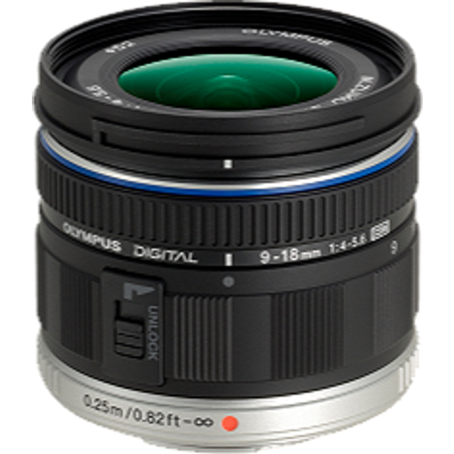 Olympus M.ZUIKO Digital ED 9-18 mm 1:4.0-5.6 Lens - Black