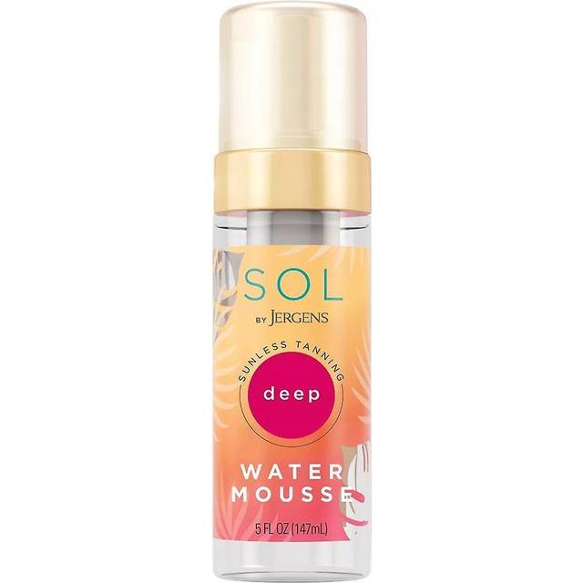 SOL by Jergens Deep Water Self Tanner Mousse  Water-based Sunless Tanner with Coconut Water for Looking Fake Tan  Dye-free  Tanning Active D