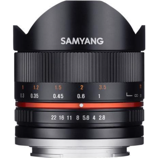Samyang MF 8mm F2.8 Fisheye II APS-C Sony E silver