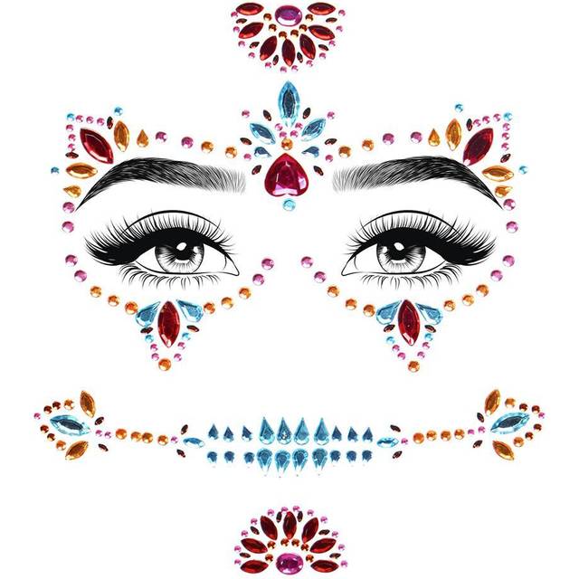 Face Jewels Day of the Dead Deluxe