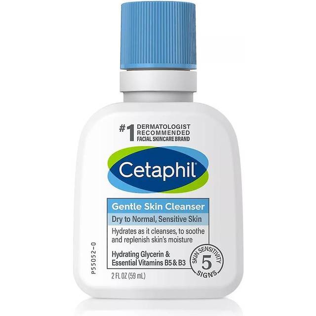 Cetaphil Face Wash Hydrating Gentle Skin Cleanser for Dry to Normal Sensitive Skin NEW 2 oz 12 Pack Fragrance Free Soap Free and NonFoaming