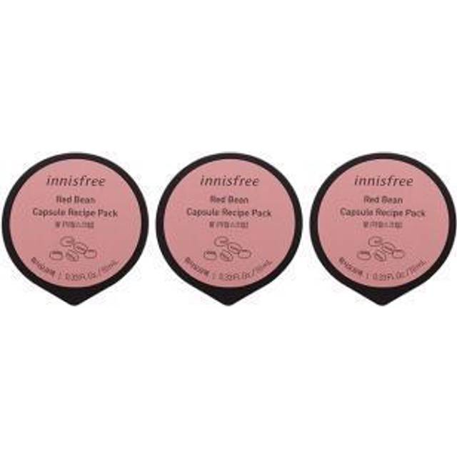Capsule Recipe Pack Mask - Red Bean by Innisfree for Unisex - 0.33 oz Mask - Pack of 3