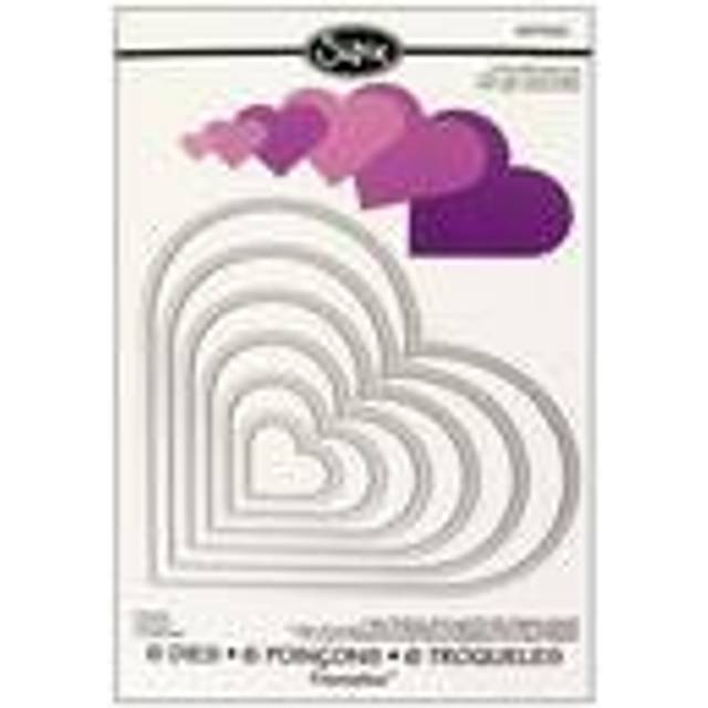 Sizzix Framelits Dies 6/Pkg-Hearts 657561