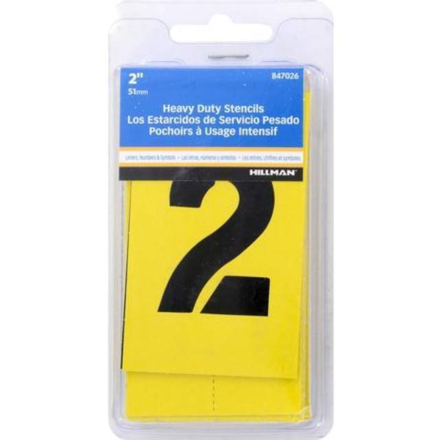Hillman Group 847026 2 in. Oil Board Stencil Pack Letters & Numbers