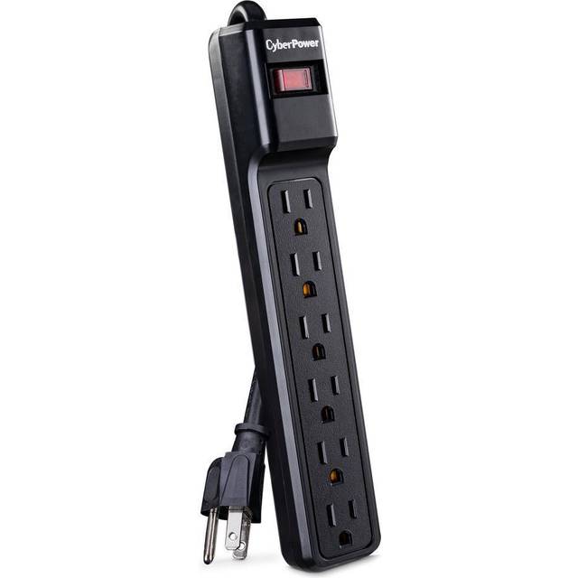 Lot of 5 cyberpower 6-outlet surge protector 12ft cord 1200j 125v 15a 1875w