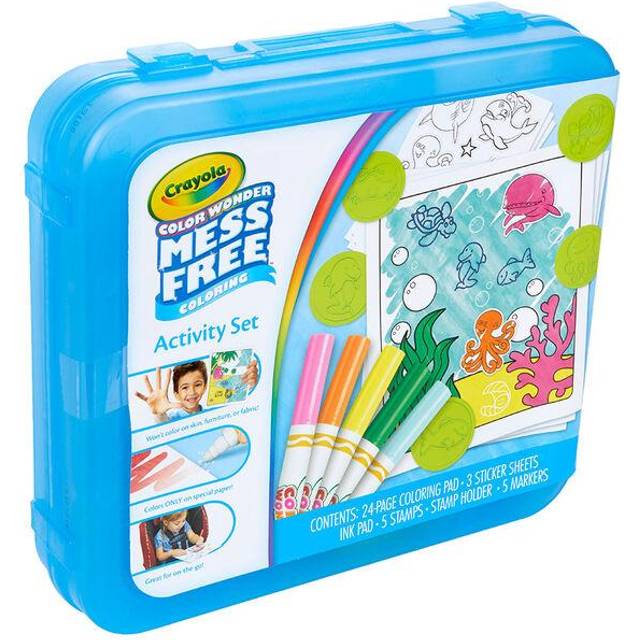 Crayola Color Wonder Mess Free Coloring Activity Set (30+ Pcs)  with Markers  Stamps  and Stickers  Gift for Toddlers  3+