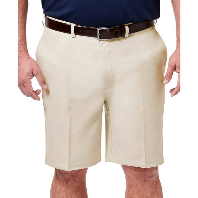 Haggar Men's Cool 18 Pro Straight Fit 4-Way Stretch Flat Front Expanda