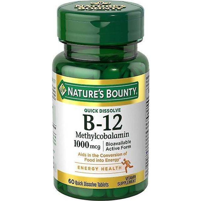 Nature's Bounty, B-12 Methylcobalamin, Cherry Flavor, 1,000 mcg, 60 Rapidly Dissolving Tablets